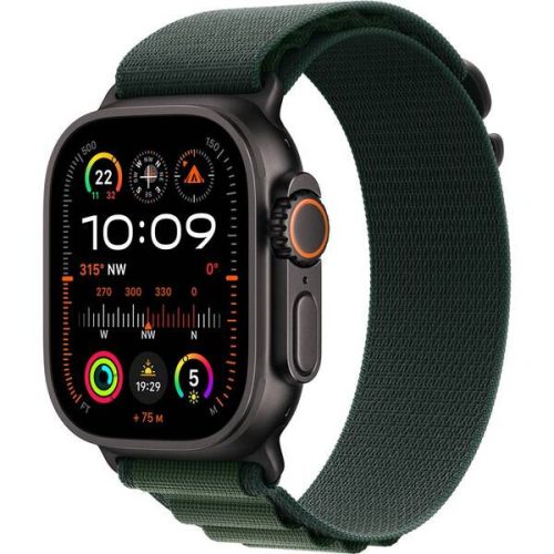 Watch Apple Watch Ultra 2 (2023) LTE 49mm Natural Titanium Case with Trail Loop S/M - Green/Grey